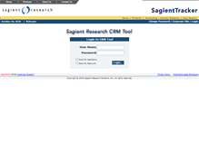 Tablet Screenshot of crm.sagientresearch.com